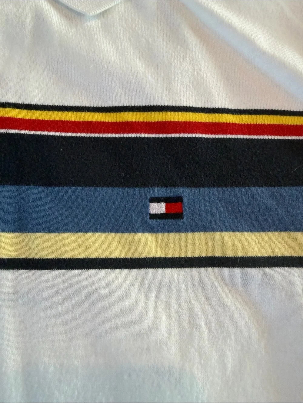 2 Tommy Hilfiger Striped & JCrew Blue Short Sleeve Polo Shirts Mens XL